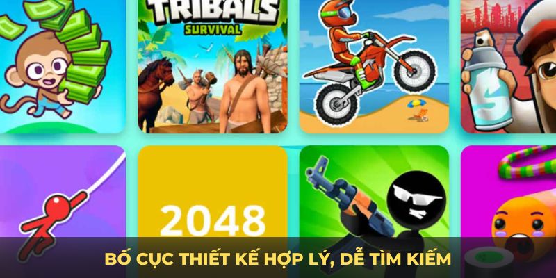 Bố cục thiết kế hợp lý, dễ tìm kiếm