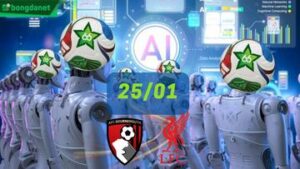 Siêu máy tính dự đoán bóng đá ngày 25/1 tâm điểm đội AFC Bournemouth gặp đội Liverpool